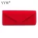 Elegant Red Suede Female Solid Women Evening Bags Envelope Clutch Bag Girl Wedding Party Handbag Velour Prom Chain Shoulder Bag