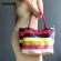 Excelsior New Beach Bag for Women 2020 Floral Print Shoulder Bag Canvas Handbag Shopper Tote Bolso Mujer Feminina SAC Main Femme