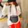 Fashion Crossbody Bag for Women PU Leather Messenger Shoulder Saddle Bags Lady Semicircle Zipper Handbags