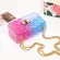 Fashion Colorful PVC Bag Women High Quality Transparent Plaid Jelly Chian Crossbody Bags Gradient Candy Color Lady Shoulder Bag