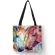Exclusive Watercolor Horse Print Linen Shopping Bag Folding Reusable Traveling School Bags  Casual Handbags For Women