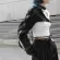 Fashion Irregular One Shoulder Long SleeVed with a Tie-up Women Streetwear Hop Buckle Halter Long Sleeve Coat Tops Black