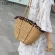 Fashion Handbag Lovely Crossbody Beach Bag Women Handmade Straw Bags Summer Grass Drawstring Basket Rattan Weave Shoulder Bag