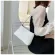 Smooth square bag, long bag, suede leather bag, shoulder bag, minimal style, fashion bag Women's bag