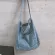 Denim Slouch Bag Casual Jean Fabric Handbag Leisure Korean Style Fashion Japanese Fashion Messenger Top-Handle Bag