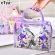 ETYA Women Flower PVC TransParent Cosmetic Bag Fashion Girl Travel Make up Toiletry Bags Makeup Organizer Case Tote Bag