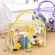 ETYA Women Flower PVC TransParent Cosmetic Bag Fashion Girl Travel Make up Toiletry Bags Makeup Organizer Case Tote Bag