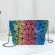 DIOMO New Laser Glitter Small Shoulder Bag Women Messenger Bag Geometric Chain Bags Teenager Girl Rainbow Color Handbag