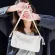 Fashion Acrylic Chain Messenger Bag for Women High Quality Pleated Soft Underarm Bag Female Handbags Lady Brands PU Shoulder Bag
