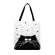 Ins B and White Cat Printed Tote Bag for Women En Fabric Bag Ca Foldable NG Bag Outdoor Beach Bag Daily Handbag