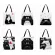 Ins B and White Cat Printed Tote Bag for Women En Fabric Bag Ca Foldable NG Bag Outdoor Beach Bag Daily Handbag