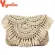 Yogodlns Hot Mmer Women Tasssels Straw Rattan Wicer Weave Oulder Bags Handbag Flap Ladies Holiday Beach Crossbody Bag