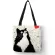 Customized Cute Cat Printing Women Handbag En Tote Bags With Print Logo Ca Traveg Beach Bags