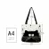 Customized Cute Cat Printing Women Handbag En Tote Bags With Print Logo Ca Traveg Beach Bags