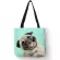 Personized Pug Dog Princed Pin Ple Handbag for Women Girls Soft College Tote Bag Hi Quity en Oulder Bag