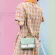 Orean Loce Square Bag Women Spring New BRDERED BAG CR Stitching Wild Oulder Bag Student Mobile Phone Bag