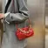 Pleated Crossbody Bags For Women Stone Pattern Retro Pu Leather Oulder Mesger Bag Solid Cr Fe Chain Handbags