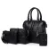 New 4PCS/Set Hi Quity Ladies Handbags Fe Pu Leather Oulder Mesger Bags Women Posite Bags Tote Bolsa Fina