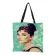 Customize Tote Bag Eco Foldbe Bags with Audrey Hepburn Print Reusable Ng Bags Handbag for Women