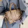 ELNT FE PLAID TOTE BAGE HI QUITE PU Leather Women's Designer Handbag Vintage Oulder Mesger Bag