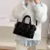 ELNT FE PLAID TOTE BAGE HI QUITE PU Leather Women's Designer Handbag Vintage Oulder Mesger Bag