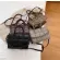ELNT FE PLAID TOTE BAGE HI QUITE PU Leather Women's Designer Handbag Vintage Oulder Mesger Bag
