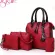 Gure Women Posite Tassel Bag Luxury Leather Se Handbags Famous Designer -Handle Fe Oulder Bag 4pcs/set