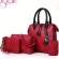 GURE Women Posite Tassel Bag Luxury Leather Se Handbags Famous Designer -Handle Fe Oulder Bag 4PCS/SET