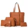 Hbwj Tassel Handbag Hi Capacity Brown Pu Leather Oulder Bag Set -Handle For Women Fe Oulder Bag Se