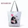 Miyahouse Cute Panda Design Canvas Tote Handbags for Fe Ca Mer Beach Bags Hi Capacity Women NG BAG