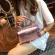 Glossy Women Boston Bag Golden Cr Hi Quity Split Leather Tote Handbags Ladies Oulder Crossbody Bags