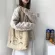 Go Women's Bag Lamb Fabric Oulder Bags Cutebody Bag Tote Large Capacity Handbags for Girls Design Rabbit Ca Tote