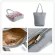 MiyaHouse Trendy Pin Rose Design Canvas Beach Bags for Fe flor and Striped Print Oulder NG Handbags Hi Capacity