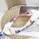 New Girl Canvas Cartoon White Rabbit Cry Handbag Women's Funny Bag Design