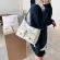 Solid Cr Pu Leather Bag Oulder Bag for Women Multiple Pozets Designer Handbag Large Capacity -Handle Bags
