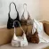 Solid Cr Pu Leather Bag Oulder Bag for Women Multiple Pozets Designer Handbag Large Capacity -Handle Bags