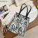 Women Pu Leather Cow Pattern Printing Oulder NG Bag Vintage Large Capacity -Handle Tote Handbags