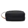 Casual Canvas Cosmetic Bag with Leather Handle Travel Men Wash Shaving Women Toiletry Storage Waterproof Toilet Organizer Bag
