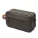 Casual Canvas Cosmetic Bag with Leather Handle Travel Men Wash Shaving Women Toiletry Storage Waterproof Toilet Organizer Bag