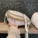 Cool Chain Gold Letters Plaid Leather Fanny Waist Pack Waist Bag Casusl Waterproof Antitheft Leather Muti-function Bag for Women