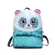 Creative Panda Shoulder Bag Stylish Sequin Mini Backpack Travel Storage Bag for Children Kids Girls Sky-Blue