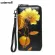 cow leather women wallets long genuine leather purse female floral clutch wallet large capacity card holder and phone bag