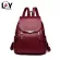 Casual Pu Backpack Female Brand Leather Women's Backpack Large Capacity School Bag for Girls Double Zipper Fashion Shoulder Bags