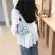 Blue Pattern Women Oulder Bags Vintage Canvas Ladies Baguette Handbags Fe Sml Tote Girls Clutch SE