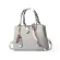New Popular Patchwor Women Oulder Bag Elnt Fe Plaid Crossbody Bags -Handle Hand Tote with Pendant Ing