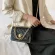 Hot Solid Cr Sml Square Bag Quity Pu Leather Chain Women's Handbag Lattice Oulder Mesger Bags