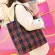 Canvas Oulder Bag Autumn Winter Briti Style B-Capacity Ladies Bag Retro Leather Oulder Strap Thicen Increase