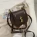 New Trendy Loc Saddle Handbag Designer Retro Brown Oulder Bag Woman Rivet Cell Phone Se Sml Cross Body Bag
