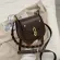 New Trendy Loc Saddle Handbag Designer Retro Brown Oulder Bag Woman Rivet Cell Phone Se Sml Cross Body Bag