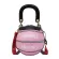 New Soulder Bags Personity Round Contrast CR Stitching Handbag Pu Leather Ladies Mesger Bag Ca Wild Basetbl Bag